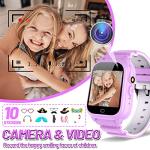 Kids Waterproof Smart Watch Girls Boys with 26 Puzzle Game 1.44" HD Touchscreen Pedometer Video Music Player Alarm Clock Flashlight Parental Control Child Learning Toys for Age 3-12 from MiKin