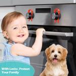 Stove Knob Locks (5 Pack), Stove Stoppaz Child Safety Guards, Durable Design - Baby and Pets Proof (Red) by Stove Stoppaz