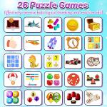 Kids Waterproof Smart Watch Girls Boys with 26 Puzzle Game 1.44" HD Touchscreen Pedometer Video Music Player Alarm Clock Flashlight Parental Control Child Learning Toys for Age 3-12 from MiKin