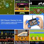 Melusen Retro Handheld Game Console, Portable Handheld Games for Kids with 500 Classical FC Games, 3.5" LCD Screen Support for Connecting TV and Two Players Gift for Adult from Melusen