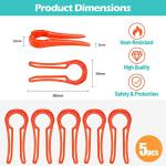 Stove Knob Locks (5 Pack), Stove Stoppaz Child Safety Guards, Durable Design - Baby and Pets Proof (Red) by Stove Stoppaz