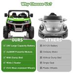 COLOR TREE 24V 2 Seater Ride On Dump Truck for Kids with 2x200W Motors, Electric Dump Bed/Shovel, Ride on UTV Car with Remote Control, EVA Rubber Tires, Ride On Toys for Boys Girls by COLOR TREE