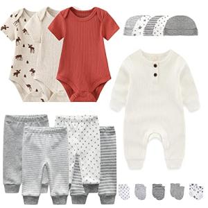 JELYLOVE Unisex Baby boy girls' clothes & Accessories Newborn Outfits Gift Set - 18 Pieces Layette Set - Fit 3-6 Months from Shoumai
