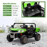 COLOR TREE 24V 2 Seater Ride On Dump Truck for Kids with 2x200W Motors, Electric Dump Bed/Shovel, Ride on UTV Car with Remote Control, EVA Rubber Tires, Ride On Toys for Boys Girls by COLOR TREE