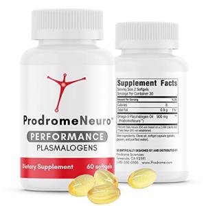 PLASMALOGEN Brain Supplement for Memory, Focus, Cognitive Function Support, All-Natural - Adult Men, Women, & Seniors (60 softgels) - Prodrome Neuro from Prodrome Sciences USA