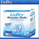 Incontinence Booster Pads by LivDry | Extra Absorbent Protection for Adults, Unisex | Disposable Comfortable Pad (20 Count, Regular Length) by LivDry