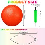 Vinsot 12 Pack 8.5 Inch Playground Balls Dodgeball with Hand Pump, Inflatable Bouncy Rainbow Kickball, Handball for Kids and Adults Indoor Outdoor Schoolyard Camps Beach Picnic Games (Mixed Color) from Vinsot