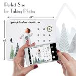 Yoothy Baby Monthly Milestone Blanket for Boy Girl Gender Neutral Gift for Baby Shower, Mountain Blanket for Newborn Picture, Wreath &12 Stickers Included, Soft Flannel Blanket 45''x40'' from Yoothy