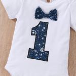 LYQTloml Baby Boys Circus Space 1st Birthday Outfit Cake Smash Romper + Pants + Adjustable Suspenders Clothes for Photo Shoot from 