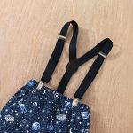 LYQTloml Baby Boys Circus Space 1st Birthday Outfit Cake Smash Romper + Pants + Adjustable Suspenders Clothes for Photo Shoot from 