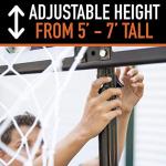 Franklin Sports Youth Basketball Hoop - Indoor + Outdoor Portable Kids Basketball Hoop - Adjustable Height 5' to 7' - Mini Driveway Hoop - 30" Backboard by Franklin Sports