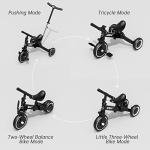 XJD 7 in 1 Toddler Bike with Push Handle,tricycles for 1 to 3 Years Old, Toddler Tricycle with Push Handle for Boy Girl, Baby Bike Balance Bike with Adjustable Seat Height and Removable Pedal (Black) by XJD