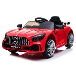 Tinkeal Ride on Car for Kids,Battery Powered Electric Vehicle w/ Remote Control,12V Licensed Mercedes Benz GTR Kids Car to Drive,Ride On Toy with 3 Speeds LED Lights AUX Port MP3 Music (Red) from Tinkeal