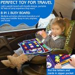 Esjay Toddler Busy Board Montessori Toys for 1 2 3 4 Year Old, Sensory Board with Buckles Educational Activities for Learning Fine Motor Skills, Gifts for Girls Boys, Travel Toys for Airplane Car by Esjay
