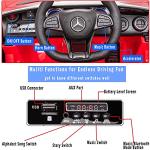 Tinkeal Ride on Car for Kids,Battery Powered Electric Vehicle w/ Remote Control,12V Licensed Mercedes Benz GTR Kids Car to Drive,Ride On Toy with 3 Speeds LED Lights AUX Port MP3 Music (Red) from Tinkeal