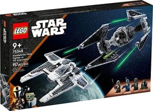 LEGO Star Wars Mandalorian Fang Fighter vs. TIE Interceptor 75348 Building Toy Set, May The 4th Star Wars Gift for Fans Aged 9 and Up; with 3 Characters Including The Mandalorian from LEGO