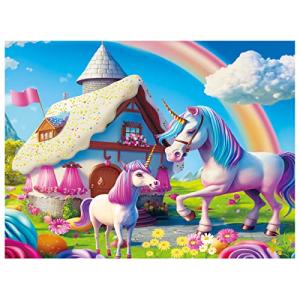Fishwisdom 100 Piece Jigsaw Puzzle for Kids Age 4-8 Teens Gift Family Time (Pink Unicorns) by fishwisdom