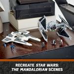 LEGO Star Wars Mandalorian Fang Fighter vs. TIE Interceptor 75348 Building Toy Set, May The 4th Star Wars Gift for Fans Aged 9 and Up; with 3 Characters Including The Mandalorian from LEGO