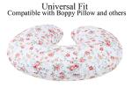 Tontukatu Nursing Pillow Cover 2 Pack 100% Cotton Nursing Pillow Slipcovers for Breastfeeding Moms Soft Fit Standard Infant Nursing Pillows & Positioners for Baby Boy Girl Floral and Pink from Tontukatu