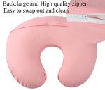 Tontukatu Nursing Pillow Cover 2 Pack 100% Cotton Nursing Pillow Slipcovers for Breastfeeding Moms Soft Fit Standard Infant Nursing Pillows & Positioners for Baby Boy Girl Floral and Pink from Tontukatu