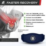 Sleeve Stars Tennis Elbow Brace for Women & Men, Tennis Elbow Strap Tendonitis Arm Band, Counterforce Brace & Elbow Band for Tendon Relief & Support w/ 3 Forearm Straps, Fits 9-23 inch (One Size/Single/Navy Blue) from SS Sleeve Stars