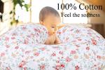 Tontukatu Nursing Pillow Cover 2 Pack 100% Cotton Nursing Pillow Slipcovers for Breastfeeding Moms Soft Fit Standard Infant Nursing Pillows & Positioners for Baby Boy Girl Floral and Pink from Tontukatu