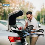 Rollator Walker with Seat, Senior 4 Wheel Medical Rolling Walker Lightweight and Easy to Fold, Mobility Walker Aid for Elderly in The Outdoors Only 13.65lb by Koosom