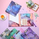 Lincia 6 Pieces 3 Ring Binder 1 Inch Round Ring Binder with 5 Tab Dividers Cute Binder Holds 8.5" x 11" Paper Marble Binder for Letter Size School Supplies and Office Supplies, 6 Designs from Lincia