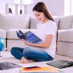 Lincia 6 Pieces 3 Ring Binder 1 Inch Round Ring Binder with 5 Tab Dividers Cute Binder Holds 8.5" x 11" Paper Marble Binder for Letter Size School Supplies and Office Supplies, 6 Designs from Lincia