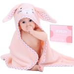 TBEZY Baby Hooded Towel with Unique Animal Design Ultra Soft Thick Cotton Bath Towel for Newborn (Bunny) from TBEZY