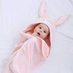 TBEZY Baby Hooded Towel with Unique Animal Design Ultra Soft Thick Cotton Bath Towel for Newborn (Bunny) from TBEZY