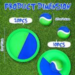Vinsot Kids Toys Toss and Catch Game Set 20 Paddles 10 Balls Beach Game Outdoor Ball Sports Games Toss and Catch Ball Set with Paddles Ball Nylon Catch Toys for Kids Adults Playground (Blue Green) from Vinsot