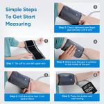 Blood Pressure Machine Upper Arm Automatic Digital Blood Pressure Monitors-1000 Memories 2 User Mode Adjustable Large Cuff Backlit Display BP Machine BP Meter BP Cuff for Home Use Carry Case(Black) by AlphaMed