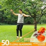 KIDINIX Warrior Obstacle Course for Kids-8 Durable Obstacles and 50ft Slackline Outdoor Hanging Play Equipment, Kids Toys, 440 lbs Weight Capacity, Have Fun in Backyard by KIDINIX