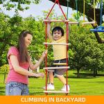 KIDINIX Warrior Obstacle Course for Kids-8 Durable Obstacles and 50ft Slackline Outdoor Hanging Play Equipment, Kids Toys, 440 lbs Weight Capacity, Have Fun in Backyard by KIDINIX