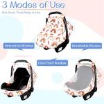 Car Seat Covers for Babies Rainbow Infant Carseat Canopy Cover with Peep Windows and Breathable Mesh, Kick-Proof, Soft Stretchy Baby Car Seat Cover Newborn Stroller Carrier Covers for Boys Girls from Pea Pod
