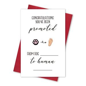 Joukfun Funny Pregnancy Announcement Card, Fill in The Blanks Pregnancy Reveal Card for Grandparents Dad, Promoted from Dog Grandparents to Human Grandparents, Baby Announcement Card by Joukfun