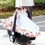 Car Seat Covers for Babies Rainbow Infant Carseat Canopy Cover with Peep Windows and Breathable Mesh, Kick-Proof, Soft Stretchy Baby Car Seat Cover Newborn Stroller Carrier Covers for Boys Girls from Pea Pod