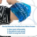Ice Packs for Injuries Reusable Gel (2 Pack) - Hot Cold Gel Ice Pack for Injury, Pain Relief, Rehabilitation - Flexible Ice Packs for Knee, Shoulder, Back, Neck, Wrist - 4.7" x 12.2" by MR.ICE