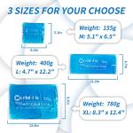 Ice Packs for Injuries Reusable Gel (2 Pack) - Hot Cold Gel Ice Pack for Injury, Pain Relief, Rehabilitation - Flexible Ice Packs for Knee, Shoulder, Back, Neck, Wrist - 4.7" x 12.2" by MR.ICE