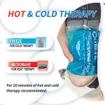 Ice Packs for Injuries Reusable Gel (2 Pack) - Hot Cold Gel Ice Pack for Injury, Pain Relief, Rehabilitation - Flexible Ice Packs for Knee, Shoulder, Back, Neck, Wrist - 4.7" x 12.2" by MR.ICE