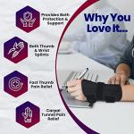 Thumb Splint & Wrist Brace - Carpal Tunnel Wrist Splint with Thumb Spica Thumb Brace. Thumb Stabilizer & Wrist Support For Tendonitis Pain, Arthritis, Trigger Thumb Fits Men or Women's Hands - SMALL/MEDIUM, RIGHT by ARMSTRONG AMERIKA