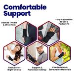 Thumb Splint & Wrist Brace - Carpal Tunnel Wrist Splint with Thumb Spica Thumb Brace. Thumb Stabilizer & Wrist Support For Tendonitis Pain, Arthritis, Trigger Thumb Fits Men or Women's Hands - SMALL/MEDIUM, RIGHT by ARMSTRONG AMERIKA