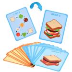 eamve Montessori Toys for Toddlers,Wooden Burger Sandwich Sorting & Stacking Toys for Toddlers and Kids Preschool,Burger Sandwitch Wooden Preschool Educational Toys for Gift 3,4,5 Years Old(2 Sets) by eamve