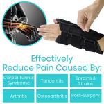Vive Thumb and Wrist Splint - Tendonitis Brace with Thumb Stabilizer - Ergonomic Night Support For Carpal Tunnel And Tenosynovitis - Spica Splint For Right And Left Hand - Ideal For Women And Men (Right) by Vive Health