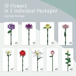 Flower Bouquet Building Set with Adjustable Vase, Artificial Plant Flowers Building Blocks Creative Toys Project for Home Decor, Mother's Day, Christmas, Valentine's Day, 730Pcs by BIPGF