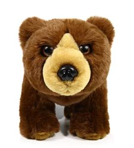 Zoocolo Brown Bear Plush,Realistic Stuffed Animal Toy,Brown Grizzly Bear,Gift for Kids,11" from ZOOCOLO