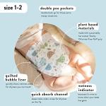 The Honest Company Clean Conscious Diapers | Plant-Based, Sustainable | Holiday '22 Prints | Club Box, Size 1 (8-14 lbs), 80 Count by The Honest Company