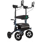 BEYOUR WALKER All-Terrain Upright Rollator Walker, Stand Up Rolling Walker with Non-Pneumatic Tire 12â Front Wheels, Compact Folding for Seniors, Blue from BEYOUR WALKER
