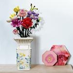 Flower Bouquet Building Set with Adjustable Vase, Artificial Plant Flowers Building Blocks Creative Toys Project for Home Decor, Mother's Day, Christmas, Valentine's Day, 730Pcs by BIPGF